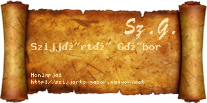 Szijjártó Gábor névjegykártya