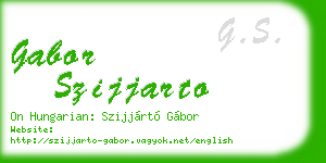 gabor szijjarto business card
