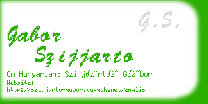 gabor szijjarto business card
